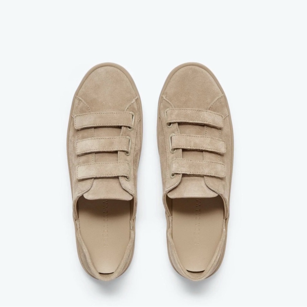 Freda Salvador Libby Stucco Suede Sneakers Tan